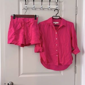 Loft shirt and short set